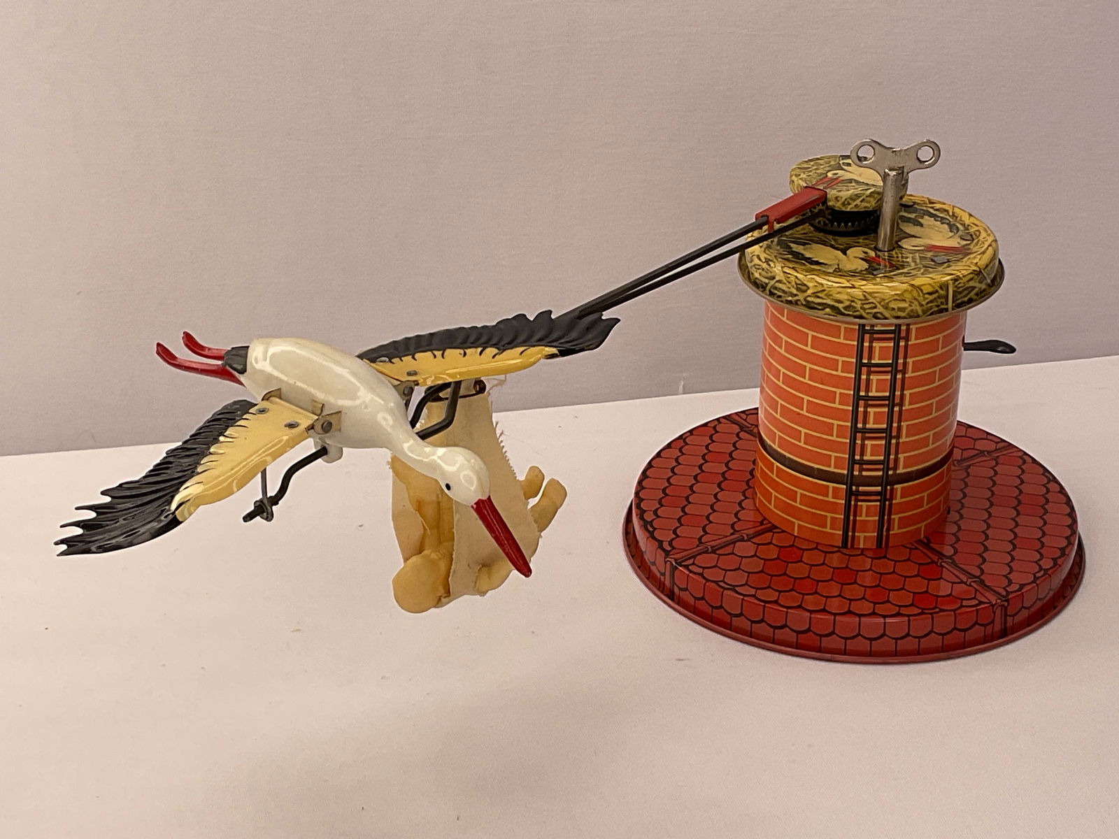 ADEBAR West Germany FLYING STORK Wind Up Toy (1 of 9)