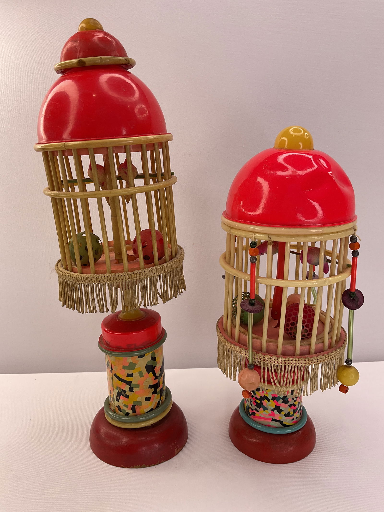 (2) Made in Japan Bird House Whirly Gig Wind-up Celluloid Toys (1 of 15)