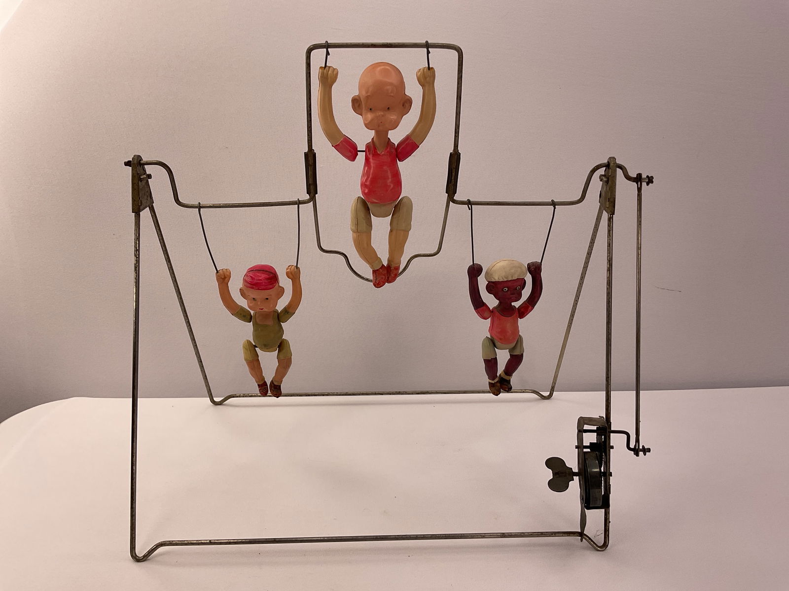 Vintage Celluloid Wind-up ACROBAT Toy with (3) Acrobats Made in Japan (1 of 12)