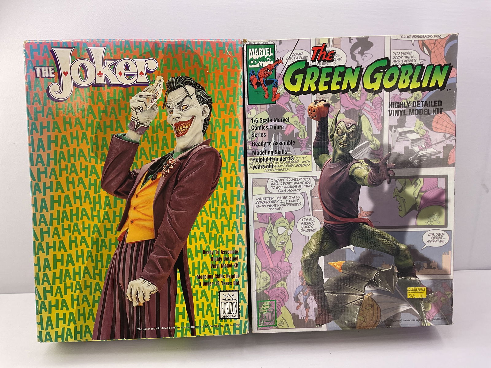 (2) Vinyl Model Kits THE JOKER DC and THE GREEN GOBLIN Marvel UNUSED (1 of 12)