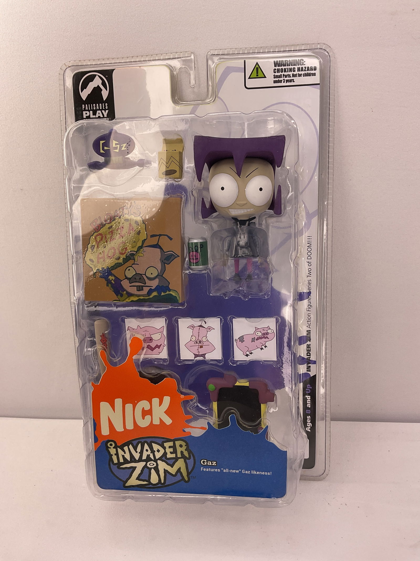 INVADER ZIM Gaz Nickelodeon HOT TOPIC Exclusive Toy Palisades: GAZ from INVADER ZIM Nickelodeon Figurine. This was a HOT TOPIC Exclusive from 2005.
