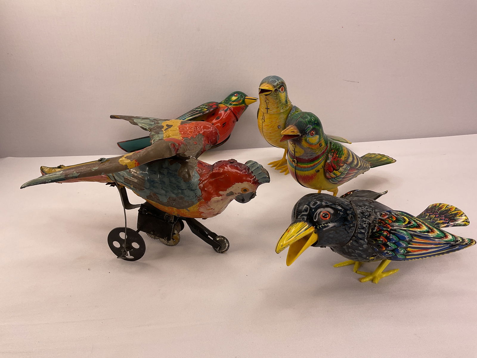Group of (5) Tin Litho Bird Wind-up Toys KOHLER Get Gesch Germany KO Japan (1 of 20)