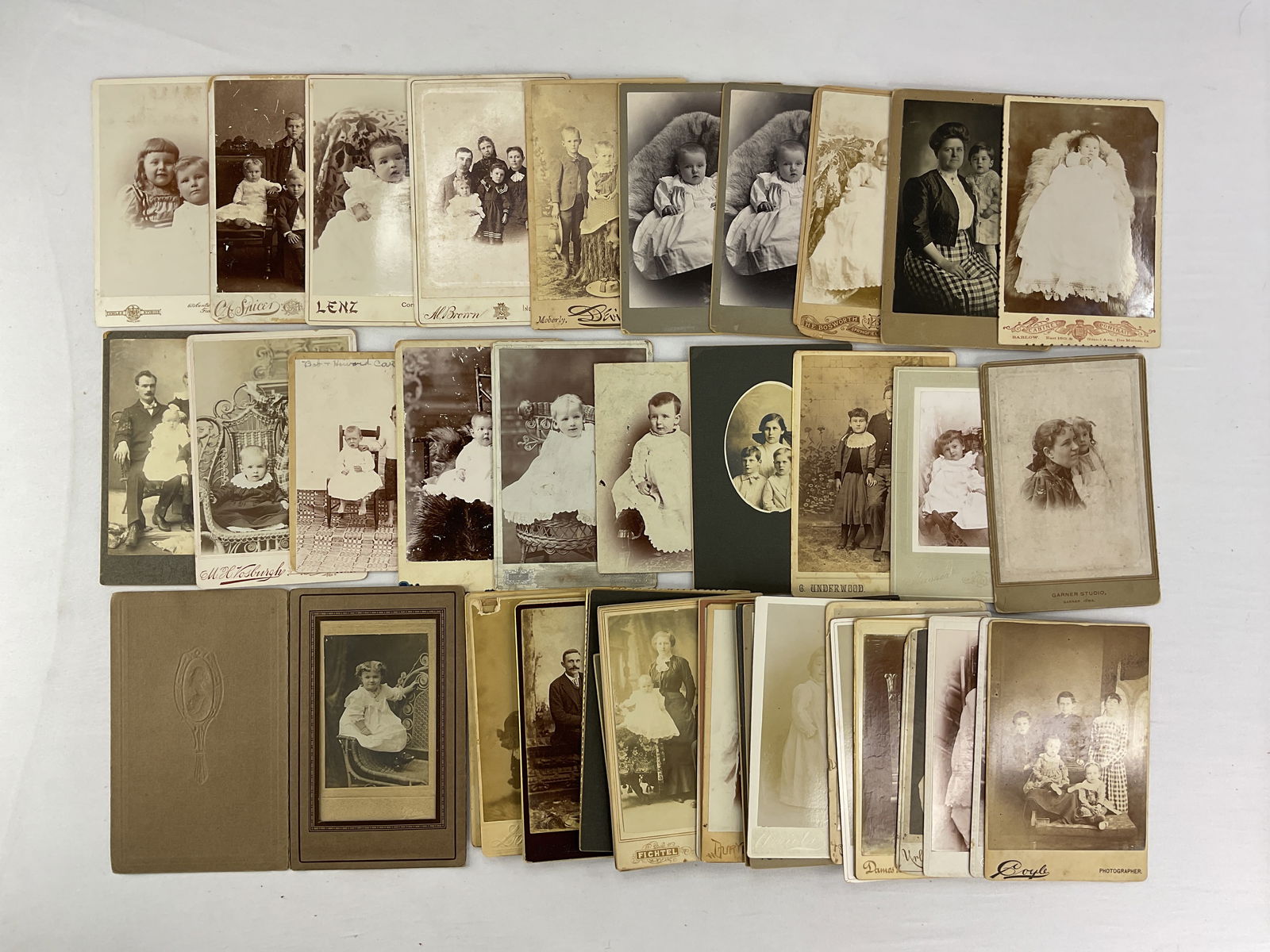 (50) Antique Cabinet Photos of Babies and Children: (50) Antique Cabinet Photos of Babies and Children