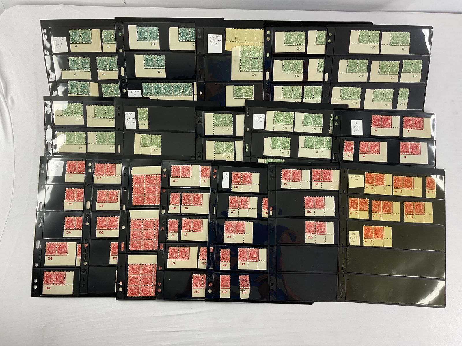 GREAT BRITAIN Large Curated Collection Scott #159 160 Singles Pairs Strips Blocks (1 of 19)