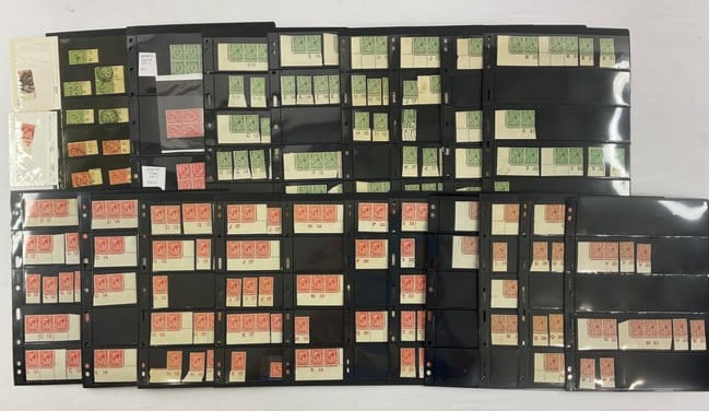 Collection of GREAT BRITAIN King George V Stamps SCOTT #158A thru #161 Singles with control tabs (1 of 20)