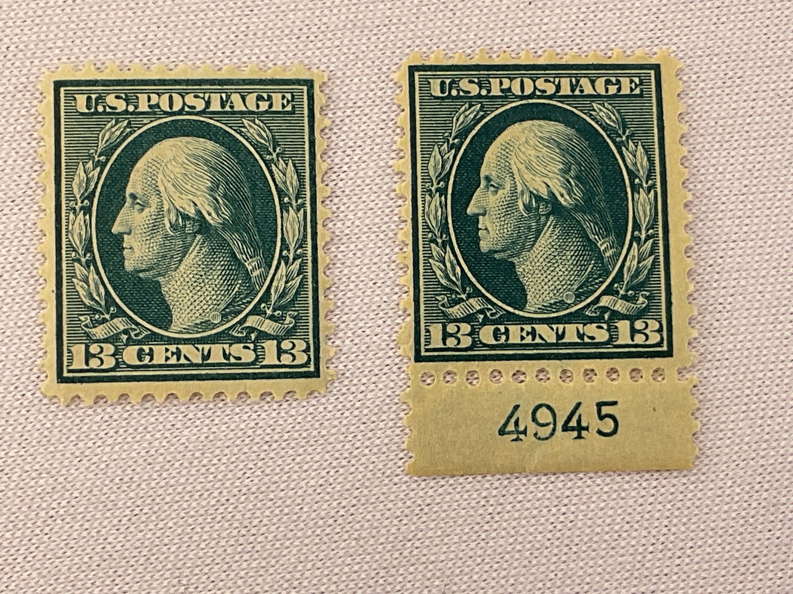 US Scott #334 13c Washington Stamps UNUSED (2) Stamps JUST NOTICED THIS IS #339 (1 of 3)