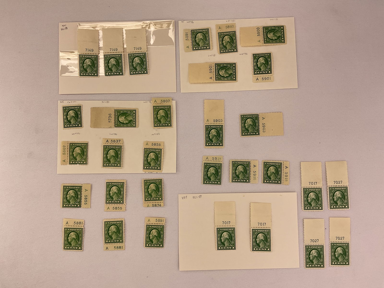 US Scott #405 1c Washington Stamps UNUSED (31) Stamps (1 of 9)
