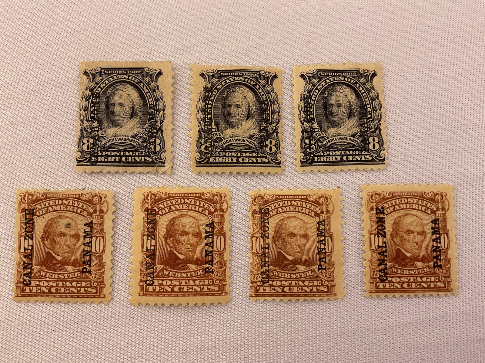 US CANAL ZONE Scott #7 #8 Singles (1 of 6)