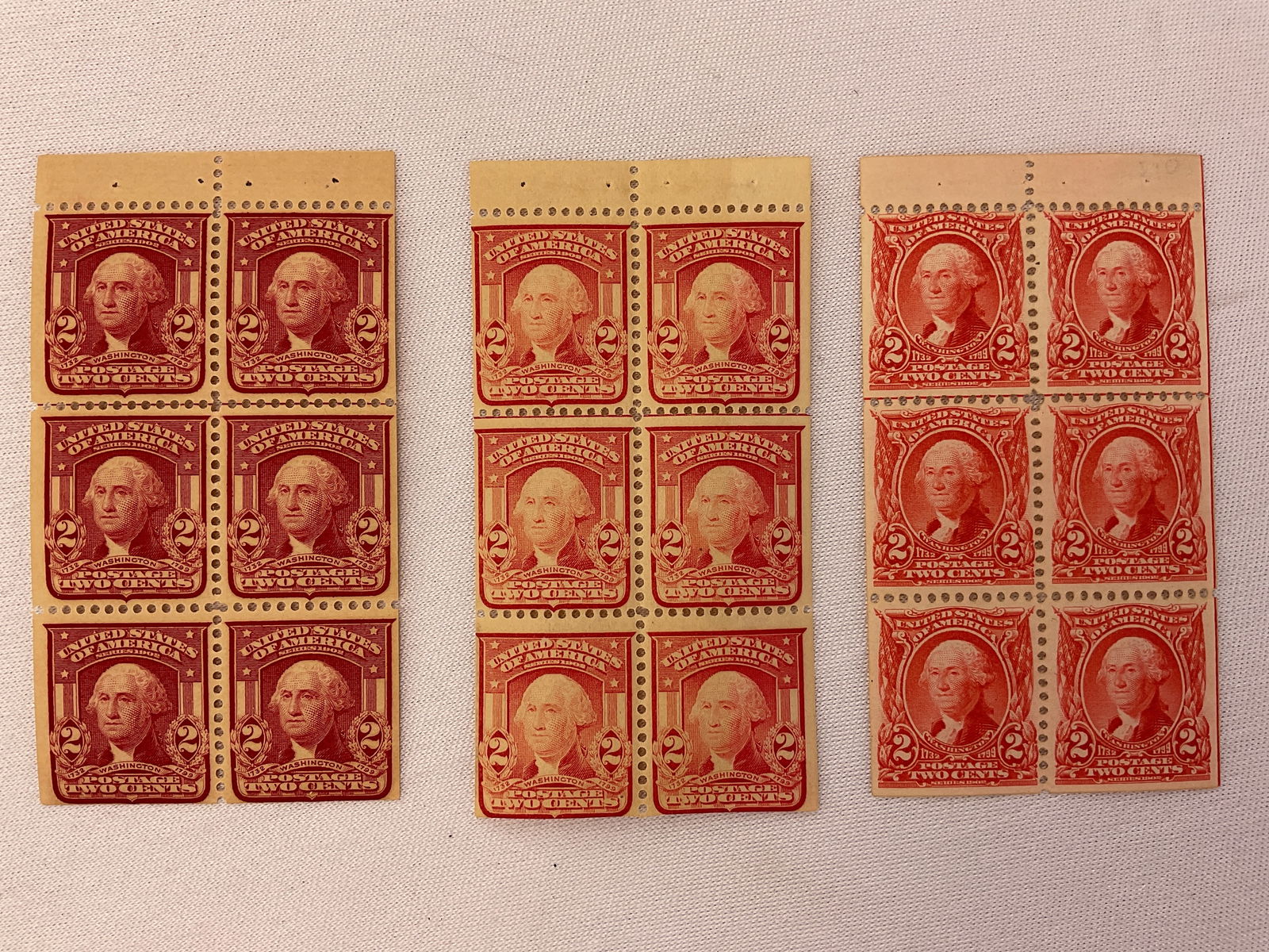 US Scott (2) #319 2c Booklet Pane Scott #301 2c Booklet Pane (1 of 8)