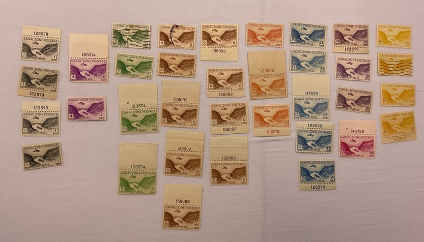 CANAL ZONE Air Post Scott #C6-C14 USED and UNUSED: CANAL ZONE Air Post Scott #C6-C14 USED andUNUSED