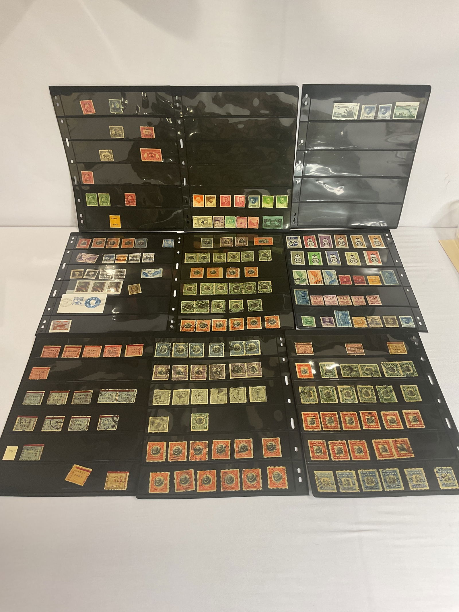 Large Accumulation of Unsearched MINT and UNUSED CANAL ZONE stamps (345) Total (1 of 14)