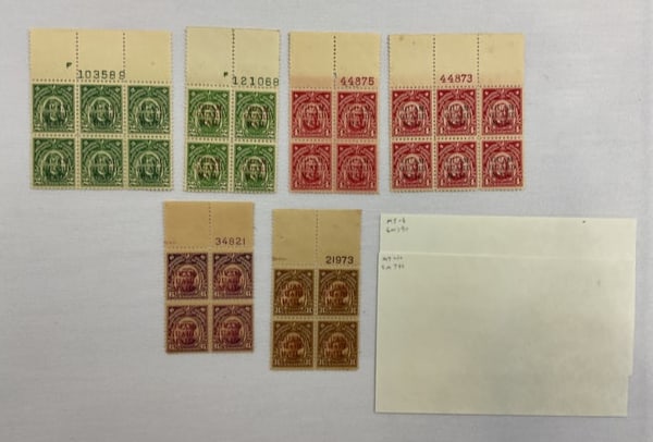 GUAM Scott #M5-M10 M5 and M6 being Plate # Blocks of 6 M7-M10 Plate # Blocks of 4 (1 of 5)