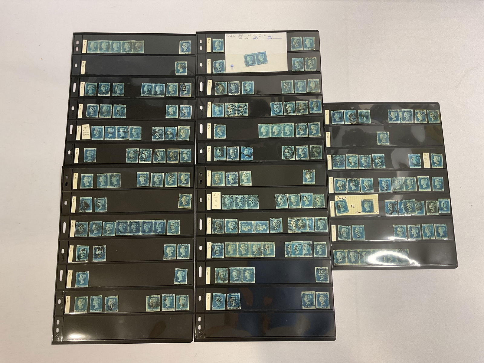 GREAT BRITAIN group of Scott #4 from PA-PL QA-QL RA-RL SA-SL TA-TL (235) Total Stamps (1 of 13)