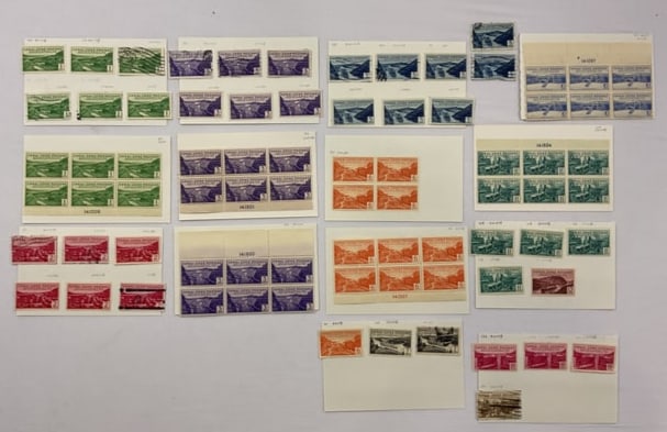 CANAL ZONE Scott #120 to #135 Singles 4-Blocks and 6-Blocks (1 of 11)