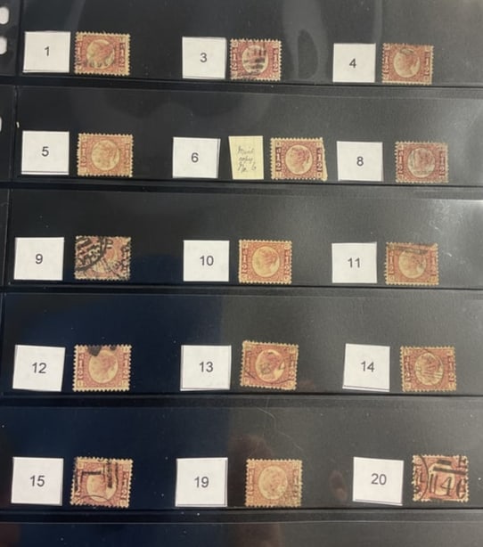 Collection of GREAT BRITAIN Scott #58 MINT and USED 1 3:6 8:15 19:20 One of each: Collection of GREAT BRITAIN Scott #58 MINT and USED 1 3:6 8:15 19:20 One of each