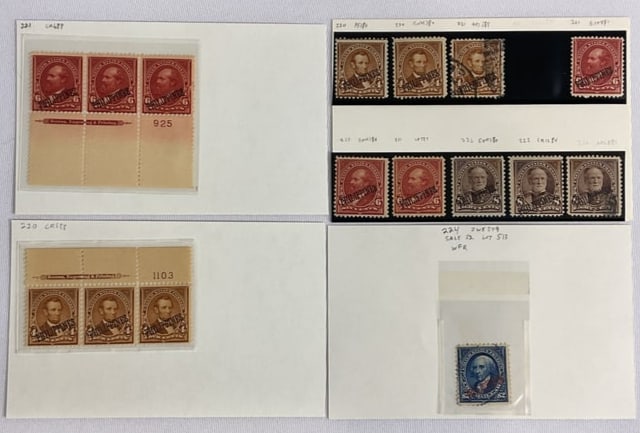 PHILIPPINES Scott 220:222, 224 including Strips of 3: PHILIPPINES Scott 220-222, 224 including 3-Strips