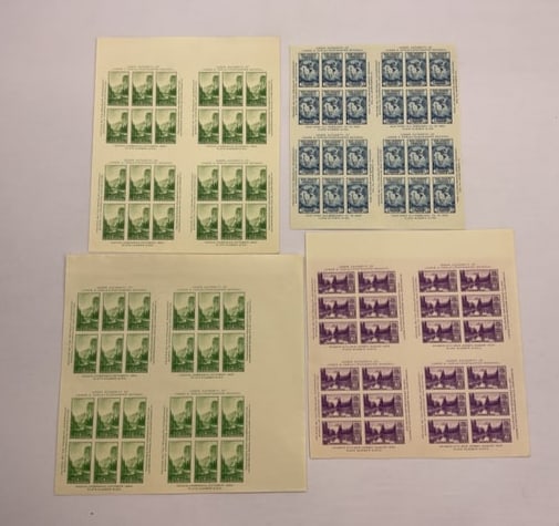 US Scott #735 #750 #751 FARLEY SOUVENIR SHEETS of 24: US Scott #735 #750 #751 FARLEY SOUVENIR SHEETS of 24