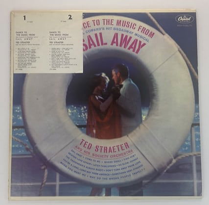 TIMING STRIP Ted Straeter and his Orchestra SAIL AWAY LP Vinyl Capitol Records T 1666: TIMING STRIP Ted Straeter and his Orchestra SAIL AWAY LP Vinyl Capitol Records T 1666.