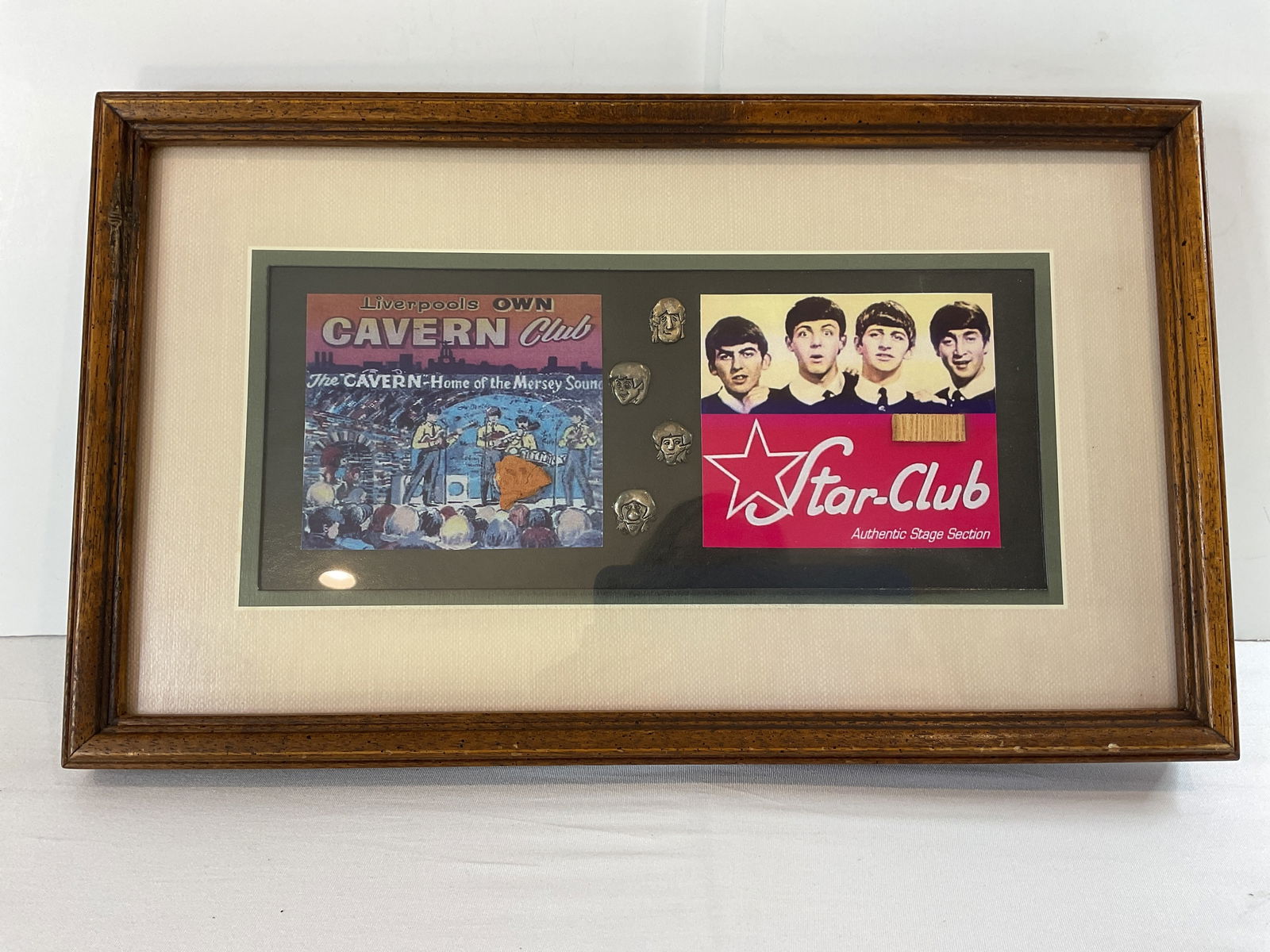Beatles Framed Cavern Club Brick Star Club Board Pieces with COA (1 of 7)