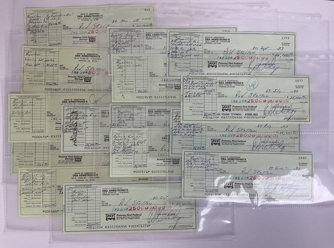 (15) RED SKELTON Comedian Signed Checks THE RED SKELTON SHOW (1 of 3)