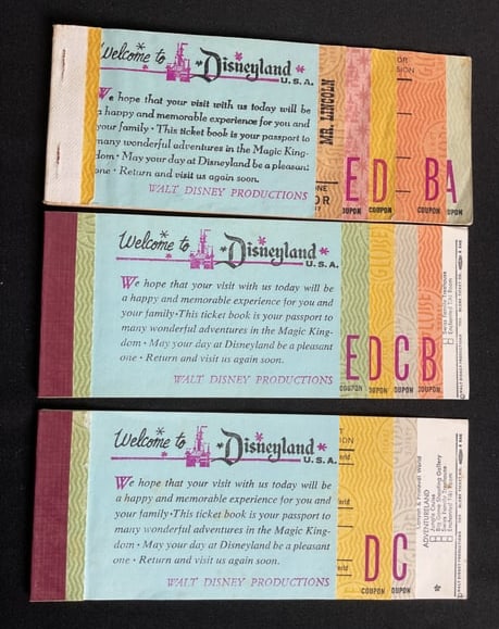 Vintage 1968 "Welcome to Disneyland" admission ticket books (1 of 6)