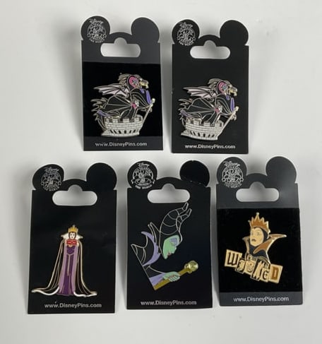 Disney enameled villains pin lot (1 of 6)