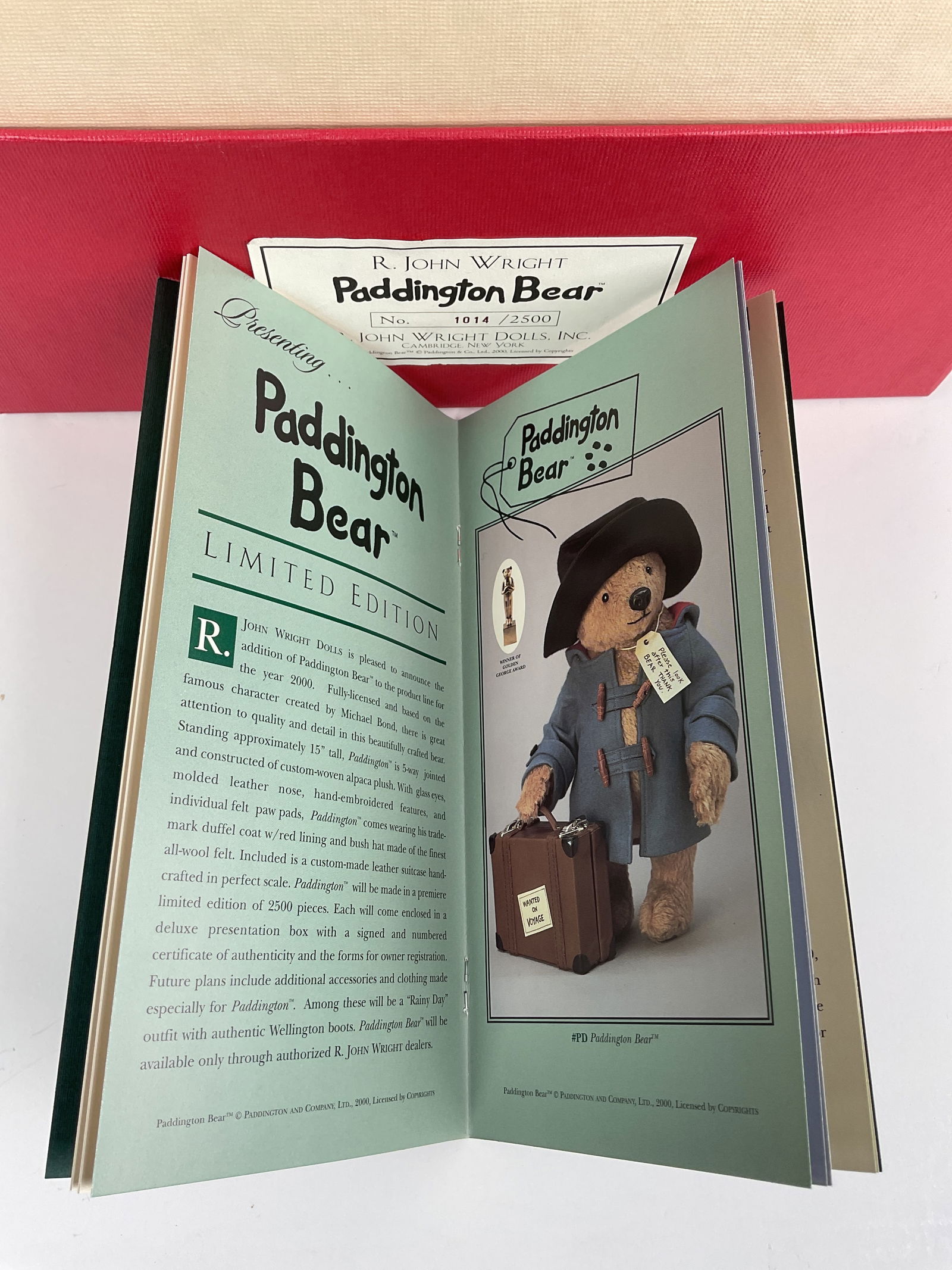 2001/2001 R.John Wright Paddington Bear - 7