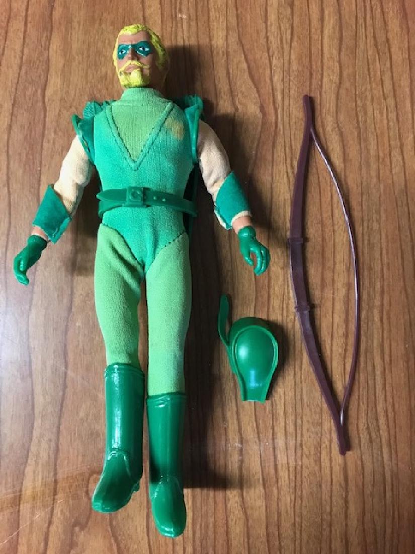 1974 Mego 8" Rare Original Action Figure- Green Arrow: 1974 Mego Green Arrow action figure. All original and is complete! All joints are strong and tight. Minor yellowing on clothing on left arm. See image. Great display piece.
