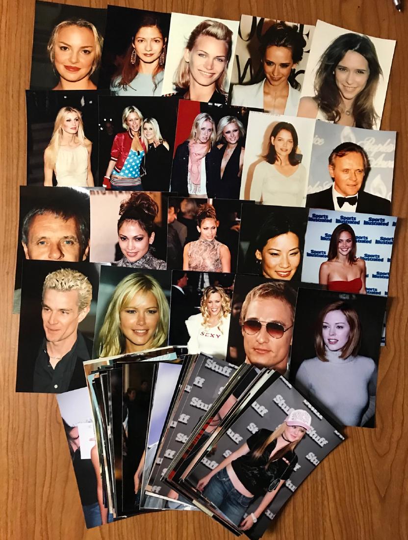 Group of 115 4x6 Candid Celebrity Photos (group 3): There are 115 candid 4x6 celebrity photos in this lot. Thee are way too many names to list. So please see image for a small sample of the kind of photos in this lot. There may be a few duplicates in t
