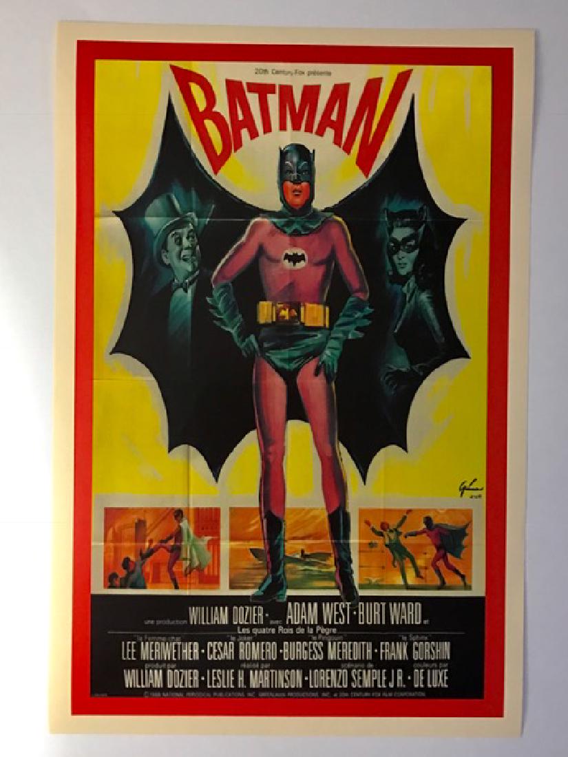 (2) Batman and (1) Superman Movie Posters: Size of these posters is 12x18. Printed on quality paper. The 2 Batman posters represent the 1966 Batman movie. The Superman poster is from Atom Man Vs Superman.These are not originals.