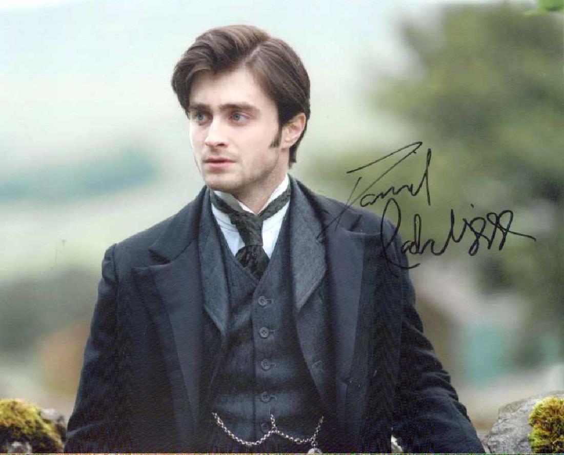 Daniel Radcliffe WOMAN IN BLACK Signed Photo 8x10: Daniel Radcliffe in person signed photo from the movie THE WOMAN IN BLACK. Daniel Radcliffe as the character Arthur Kipps. Date & Signing location provided. Comes with COA