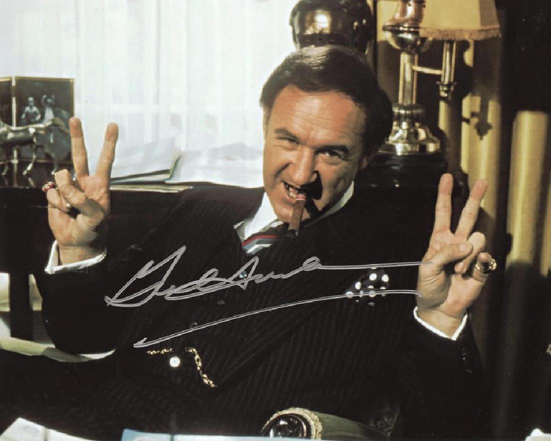 Gene Hackman SUPERMAN In Person Signed Photo: Gene Hackman in person signed photo from the movie SUPERMAN. Gene Hackman as the character Lex Luthor. Photo size is 8 x 10