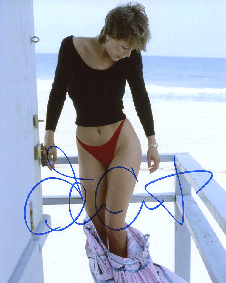 Jamie Lee Curtis PERFECT In Person Signed Photo: Jamie Lee Curtis in person signed autographed photo from the movie PERFECT. Jamie Lee Curtis as the character Jessie. Photo size is 8 x 10