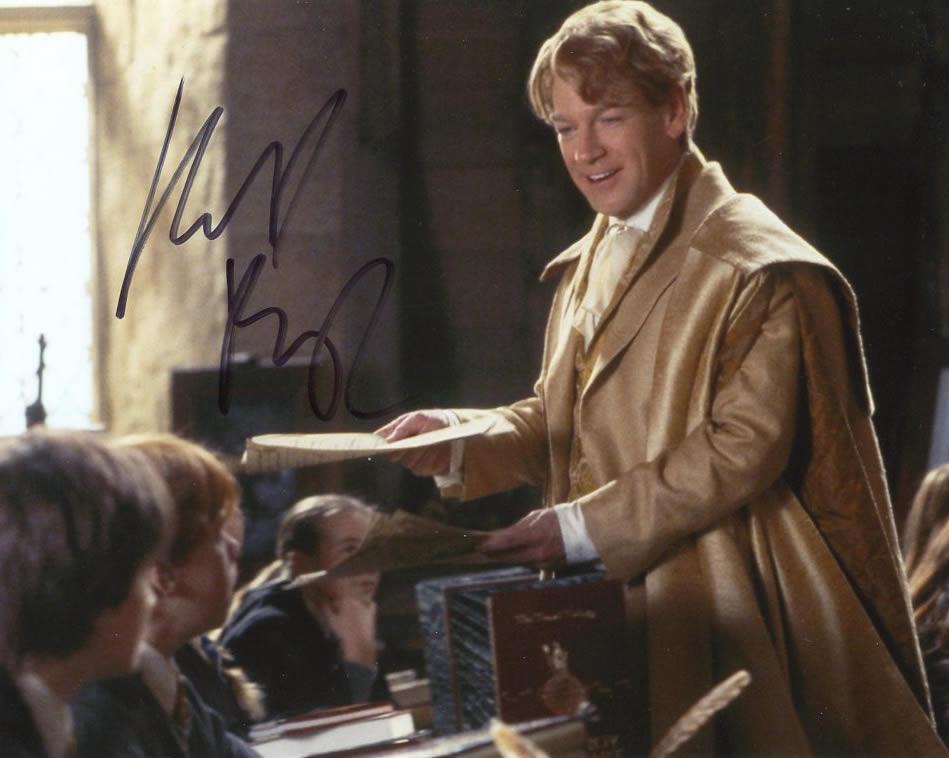 Kenneth Branagh HP AND CHAMBER OF SECREST In Person: Kenneth Branagh in person signed autographed photo from the movie HARRY POTTER AND THE CHAMBER OF SECRETS. Kenneth Branagh as the character Guilderoy Lockhart