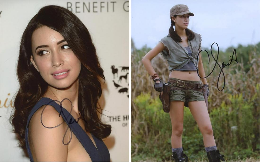 2 Christian Serratos In Person Signed Photos: You are getting both photo shown here. Christian Serratos in person signed autographed photo. Christian Serratos has been in such TV and movies as THE WALKING DEAD, TWILIGHT, and THE SECRET LIFE OF TH