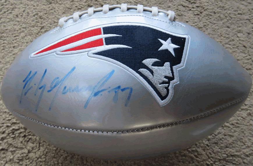 Rob Gronkowski NE Patriots Signed Silver Logo Football: Rob Gronkowski signed autographed silver logo football. This hand signed Item comes with a certificate of authenticity by a 3rd party as well as my own COA. ED BEDRICK AUTOGRAPHS is pleased to let you