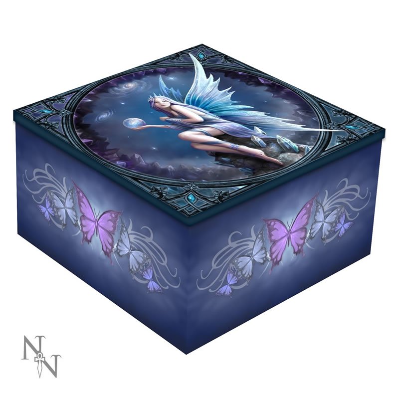 Anne Stokes Designer Mirror Box Collection: Your are getting 3 Disigner Mirror boxes. Designed by Anne Stokes who does amazing fantasy art pieces. You are getting the GOTHIC PRAYER / STARGAZER and SAILORS RUIN boxes. Each box measures 4x4x2.5 i