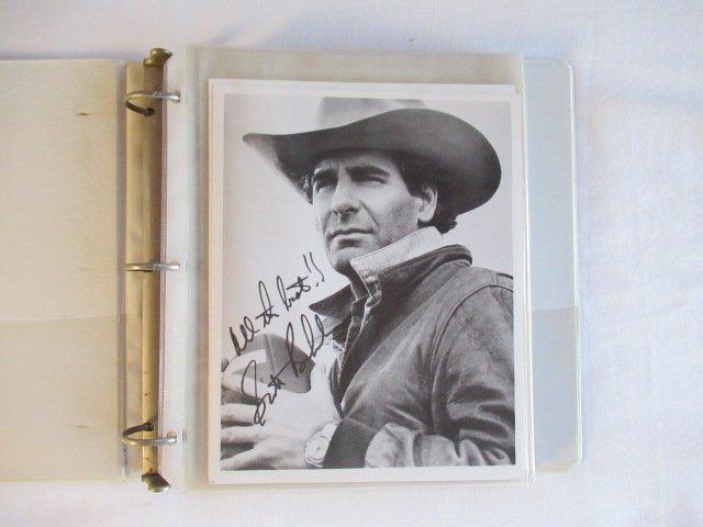 Binder of 54 FACSIMILE Signed photo and letters: This is a binder full of facsimile signed photos along with letters from fan clubs. *NOTE These are not authentically signed* These signatures are printed right on the photos. Also letters from fan cl