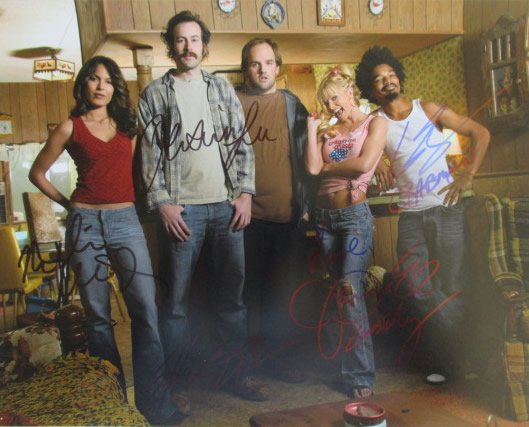 My Name Is Earl 11x14 In Person Signed Photo: Photo size is 11x14. cast signed MY NAME IS EARL 11x14 photo. This is signed by Jason Lee, Nadine Velazquez, Ethan Suplee, Jamie Pressly, and Eddie Steeples.