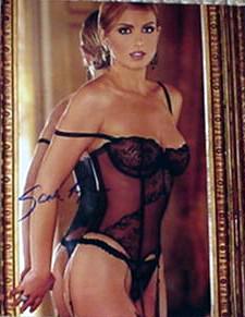 Sarah Kozer SEXY In Person Signed Photo: Sexy In person signed shot wearing black lingerie. She was on the reality series "Joe Millionaire"