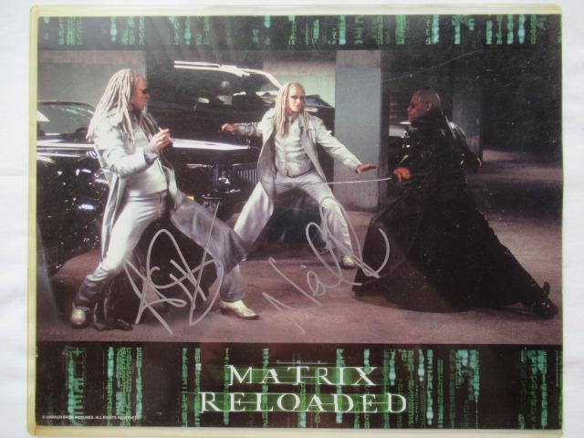 MATRIX TWINS Neil / Adrian Rayment 11x14 In Person: MATRIX TWINS Neil / Adrian Rayment 11x14 In Person Signed Photo. Both signatures were obtained at the SFX2003 Expo. I have included the origianl ad with the item