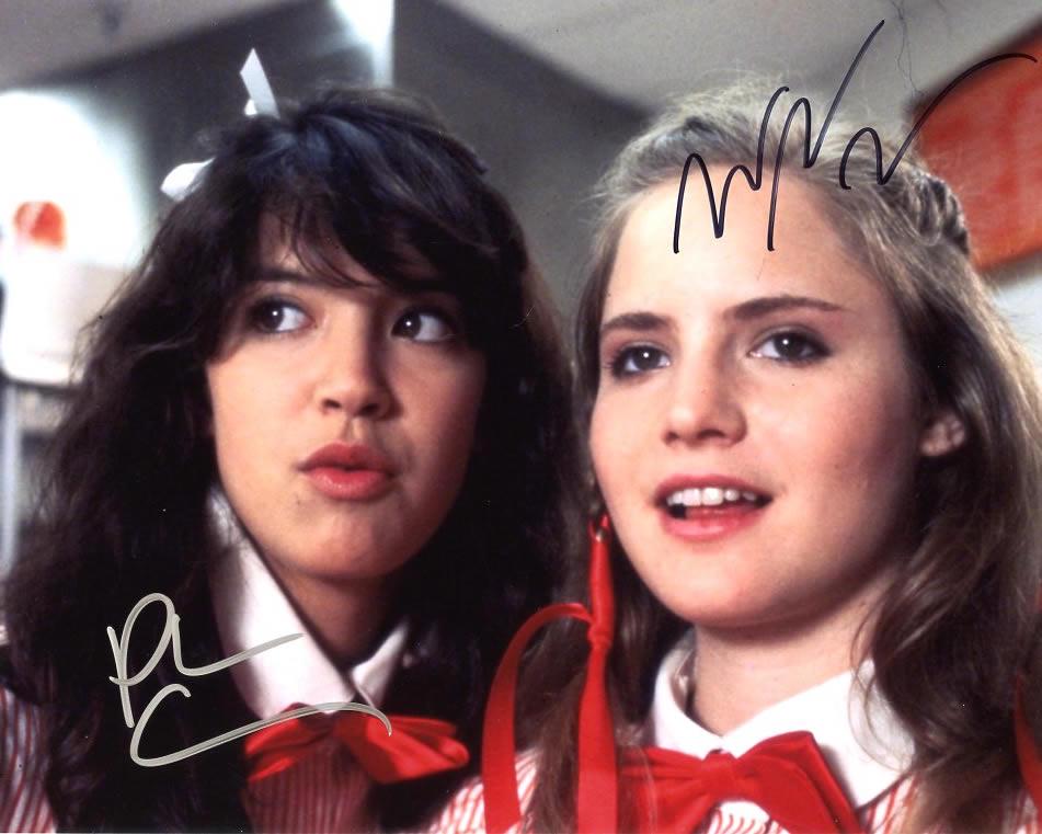 Jennifer Jason Leigh / Phoebe Cates FAST TIMES In: Jennifer Jason Leigh / Phoebe Cates in person signed autographed photo from the movie FAST TIMES AT RIDGEMONT HIGH. Jennifer Jason Leigh as the character Stacy Hamilton. Phoebe Cates as the character 
