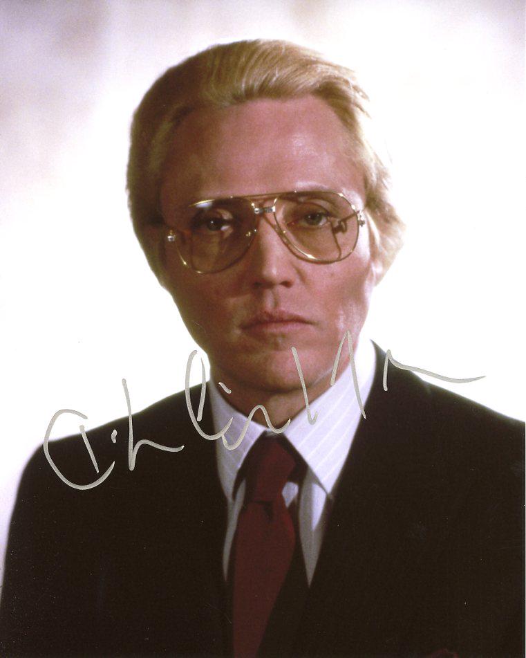 Christopher Walken A VIEW TO A KILL In Person Signed: Christopher Walken in person signed autographed photo from the James Bond movie A VIEW TO A KILL. Christopher Walken as the character Maz Zorin.
