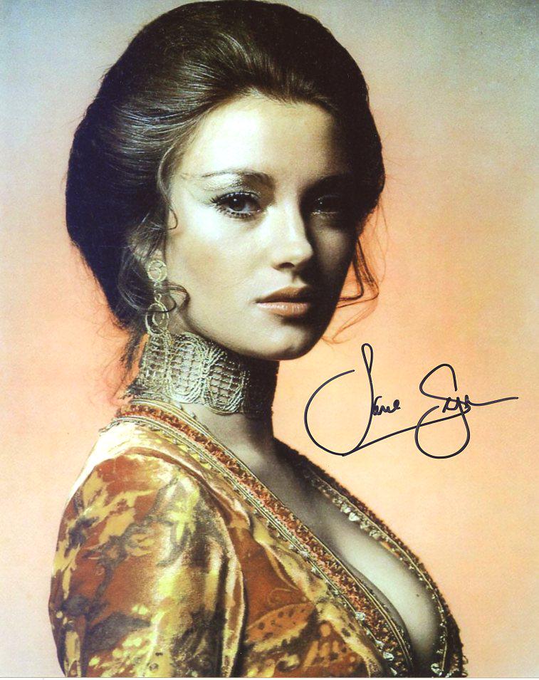 Jane Seymour LIVE AND LET DIE In Person Signed Photo: Jane Seymour in person signed autographed photo from the movie LIVE AND LET DIE. Jane Seymour as the character Solitaire