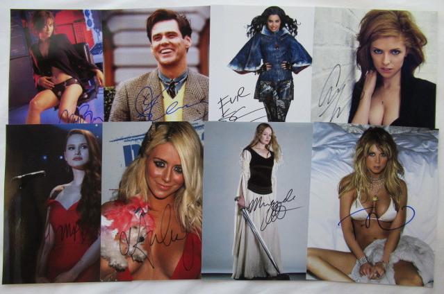 Photo Lot #1 - 8 In Person Signed Photos: You are getting all the photos shown here in this lot. There are eight in person sign photos. Included in this lot is: Catherine Bell, Jim Carrey, Sophia Carson, Anna Kendrick, Madelaine Petsch, Aubre