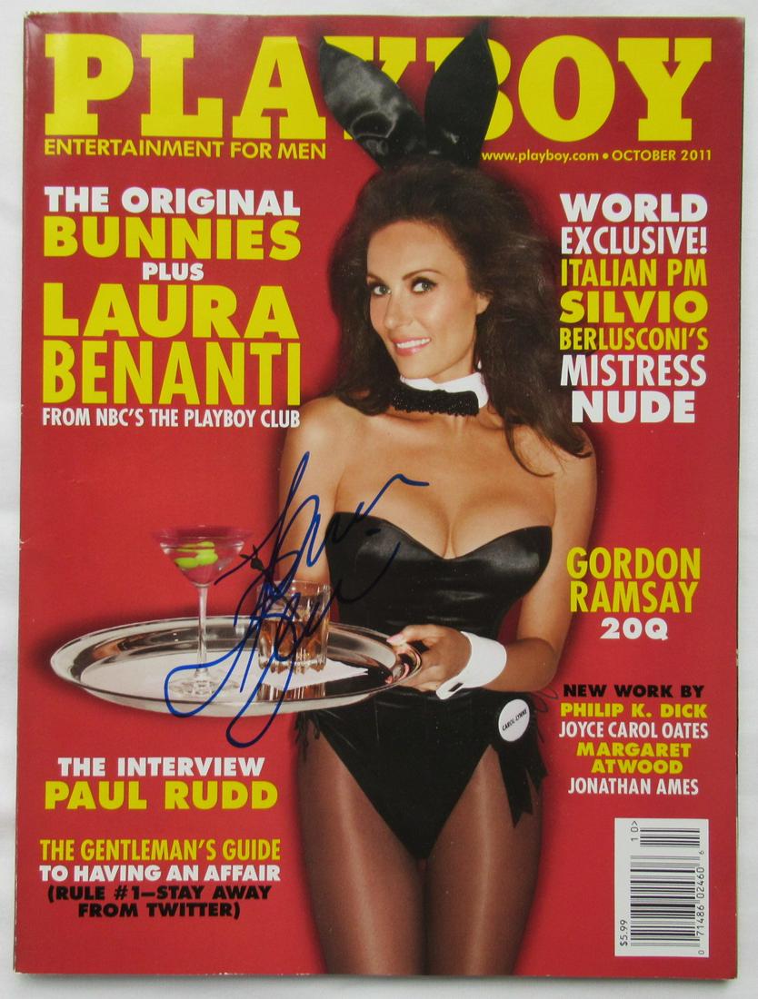 Laura Benanti Singed PLAYBOY Magazine: I am slowly selling off my signed and unsigned Playboy Issues. This is a Laura Benanti signed Playboy Magazine
