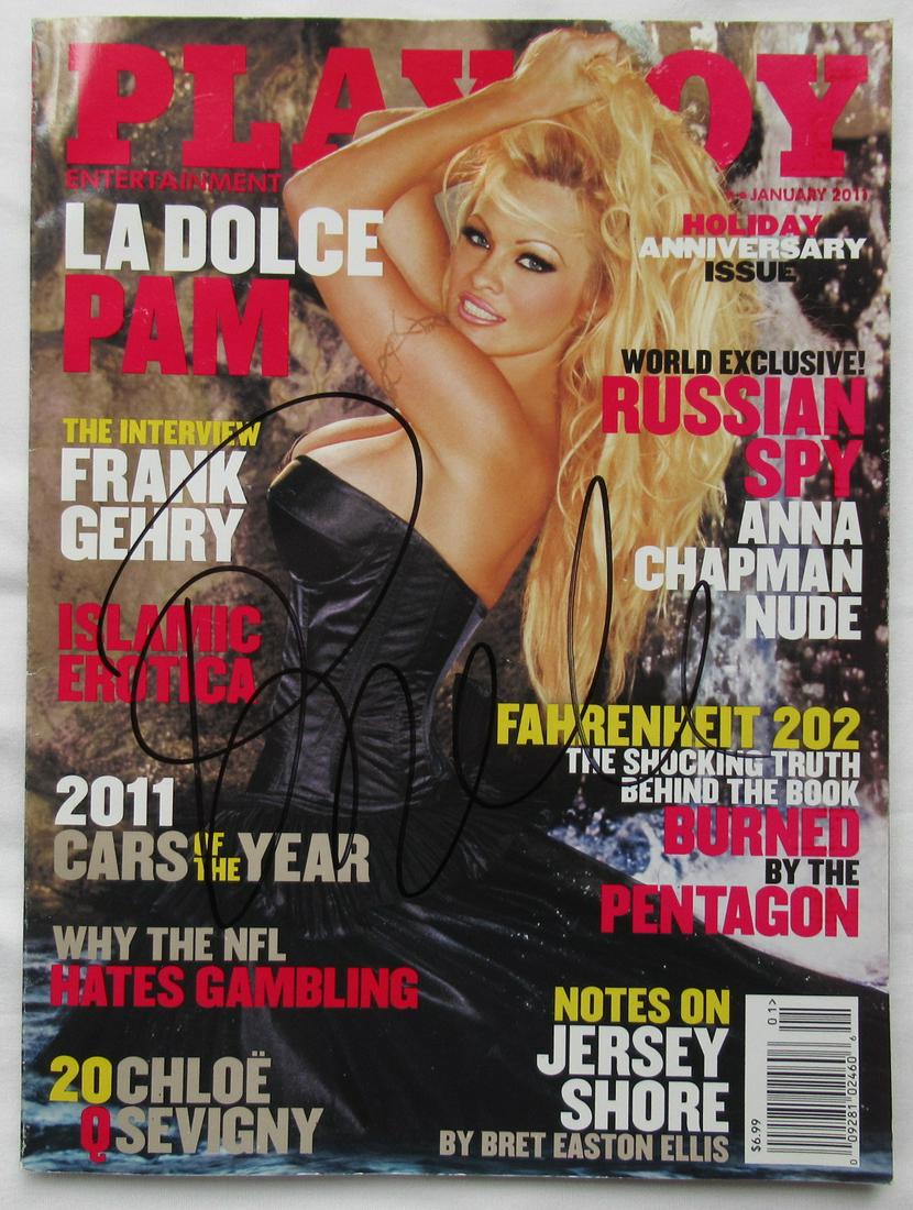 Pamela Anderson Singed PLAYBOY Magazine: I am slowly selling off my signed and unsigned Playboy Issues. This is a Pamela Anderson signed Playboy Magazine