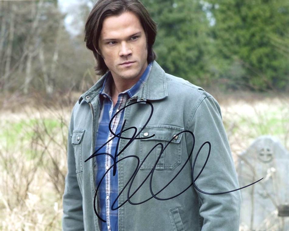 Jared Padalecki SUPERNATURAL In Person Signed Photo: Jared Padalecki in person signed autographed photo from the TV series SUPERNATURAL. Jared Padalecki as the character Sam Winchester.