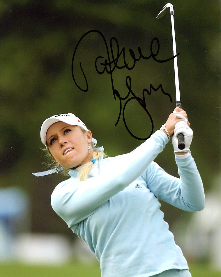 Natalie Gulbis GOLFER In Person Signed Photo: Natalie Gulbis in person signed autographed photo. Natalie Gulbis is an American professional golfer who plays on the U.S.-based LPGA Tour.