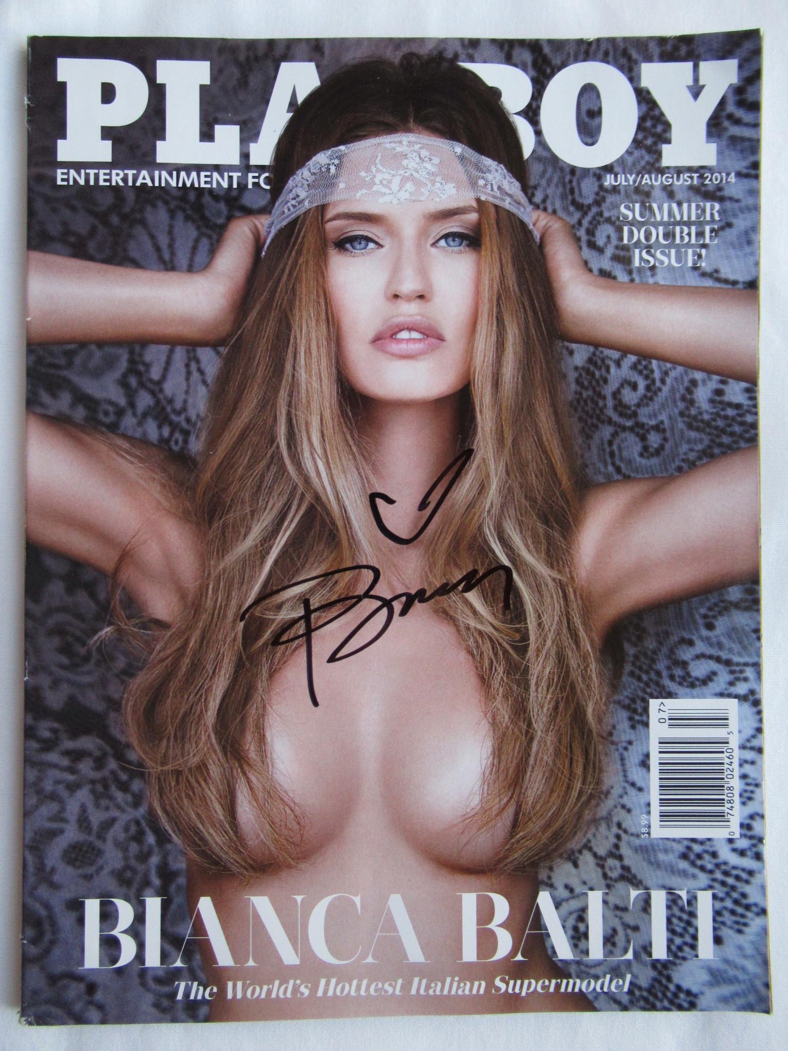 Bianca Balti SIGNED Playboy Issue: Bianca Balti Signed Playboy. I am going to be slowly selling off my Playboy collection signed and unsigned issues.